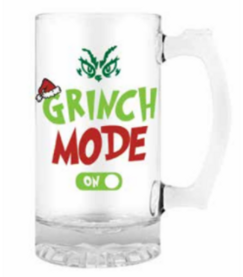 NOVELTY CHRISTMAS STEIN GRINCH MODE ON 18CM