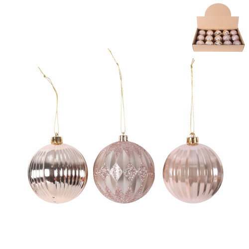 3A SILVER BAUBLES 8CM 1PC