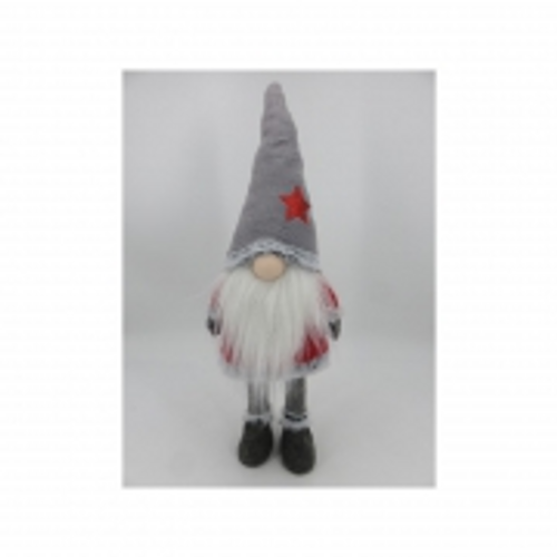FABRIC GNOME GRAY HAT 22X16X60CM BOUNCING