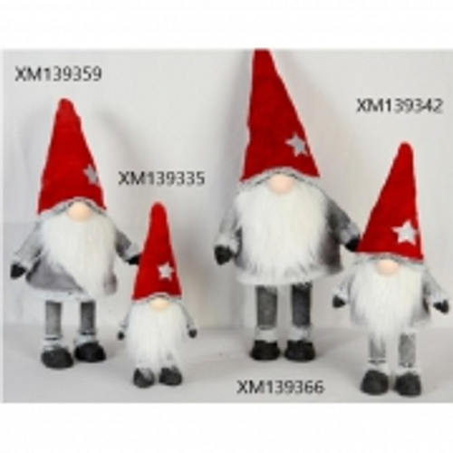 FABRIC GNOME RED HAT 18X12X44CM BOUNCING