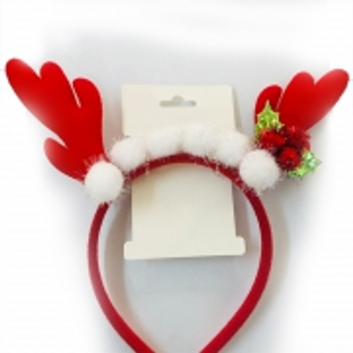 HEADBAND ANTLERS WITH POMPOMS