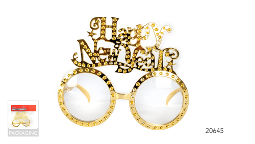 Party Glasses Happy new year Cursive