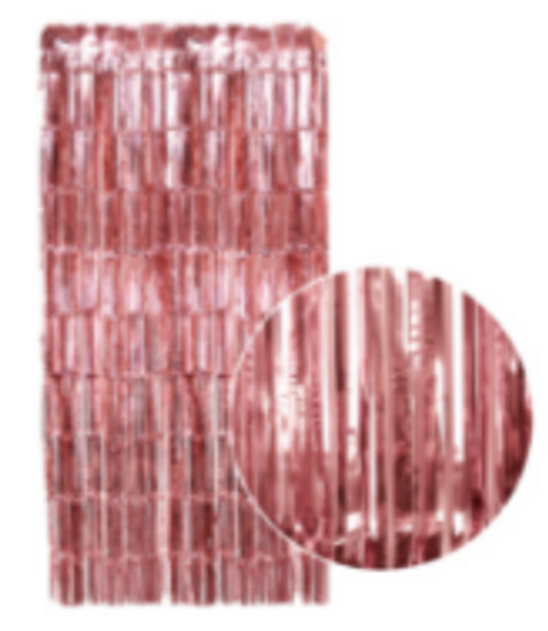 Metallic Curtain (Light Rose Gold) 1m wide x 2m long