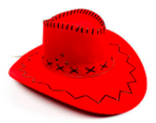 Fluro Cowboy Hat (Red)