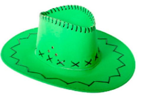 Fluro Cowboy Hat (Pine Green)