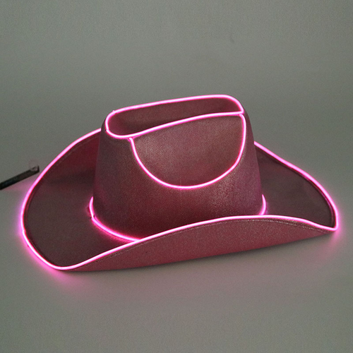 LIGHT UP COWGIRL HAT-PINK - Discount 