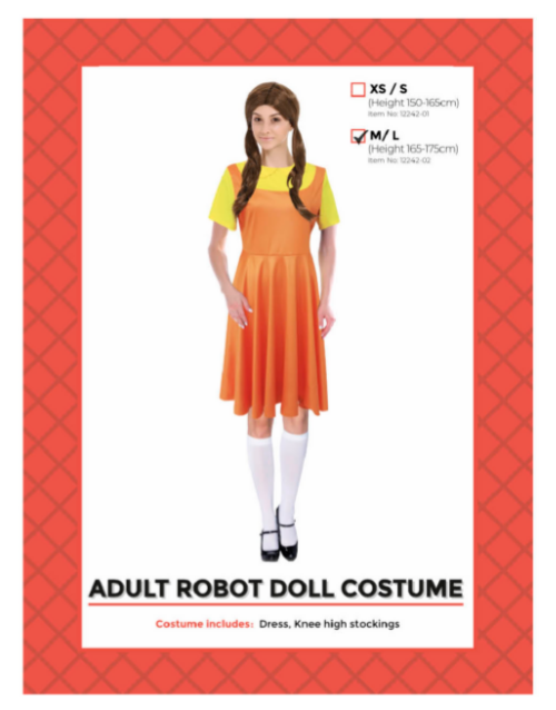 Adult Robot Girl Costume M/L