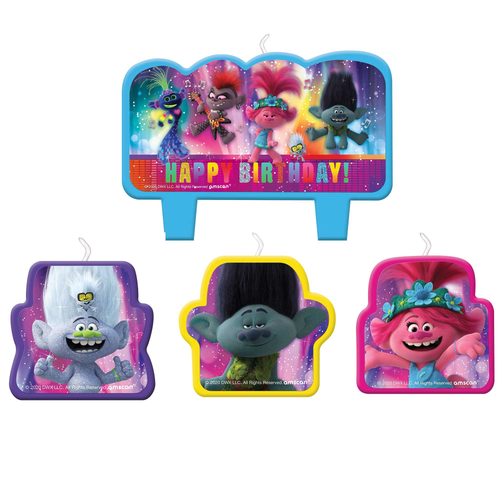 Trolls World Tour Bday Candle Set