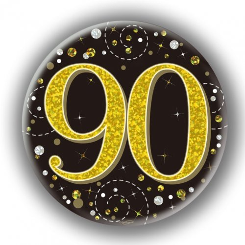 BADGE 75MM FIZZ #90 BLK/GOLDP1