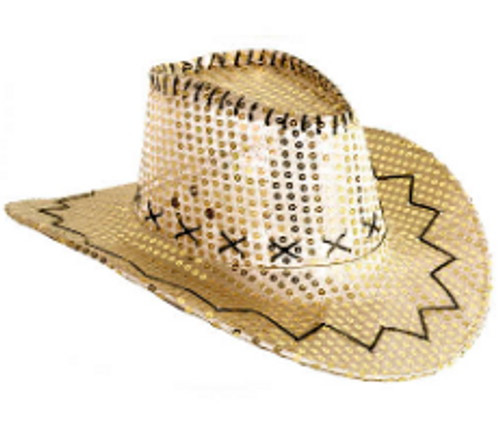 Deluxe Sequin Cowboy Hat (Gold)