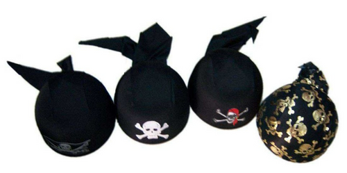 **4 ASSORTED PIRATE HATS