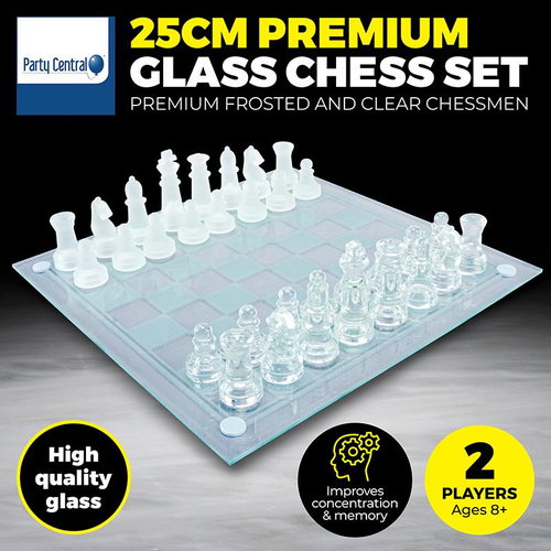 Chess Set Glass 25cm x 25cm