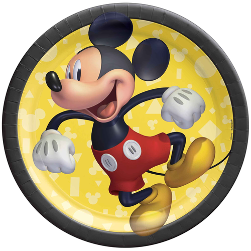 Mickey Forever 7in/17cm Rnd Plate 8pk