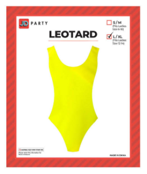 80s Leotard (Plain colours) (Yellow) (L/XL)