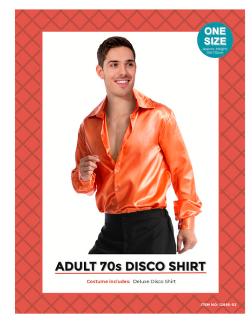 Adult Disco Shirt Orange