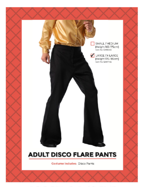 Adult Disco Pants (L/XL) Black