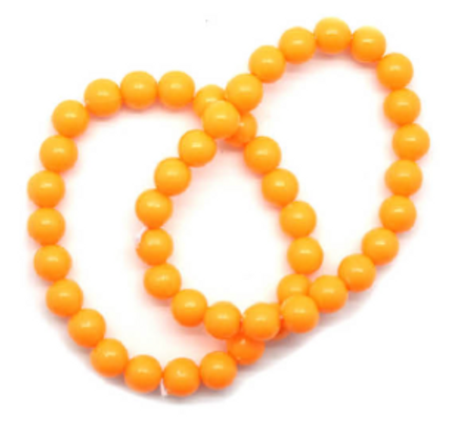 Neon Beaded Bracelet (Orange)2pk