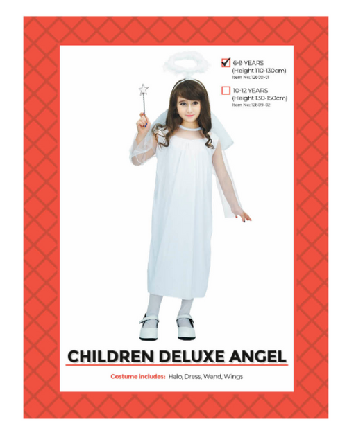 Children Deluxe Angel Costume 6-9