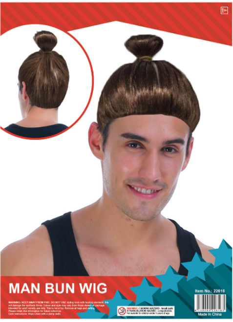 Mens Man Bun Wig