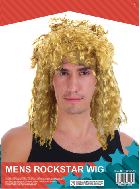 Mens Rockstar Wig (Blonde)