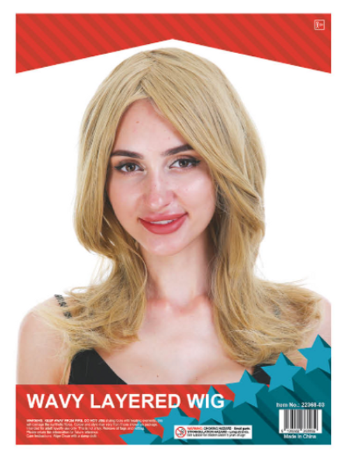 Wavy Layered Wig (Blonde)