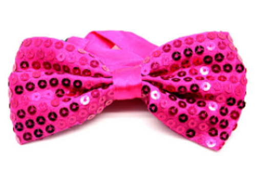 Bow Tie (Sequin) Small (Hot Pink)