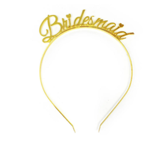 Bridesmaid Headband Deluxe (Gold)