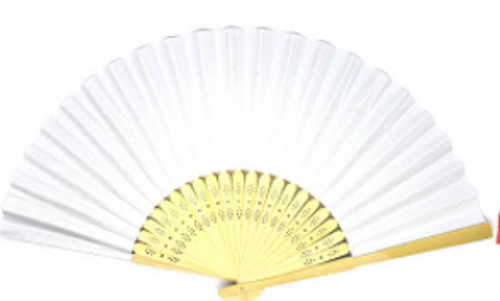 Small Paper Colour Fan (White)