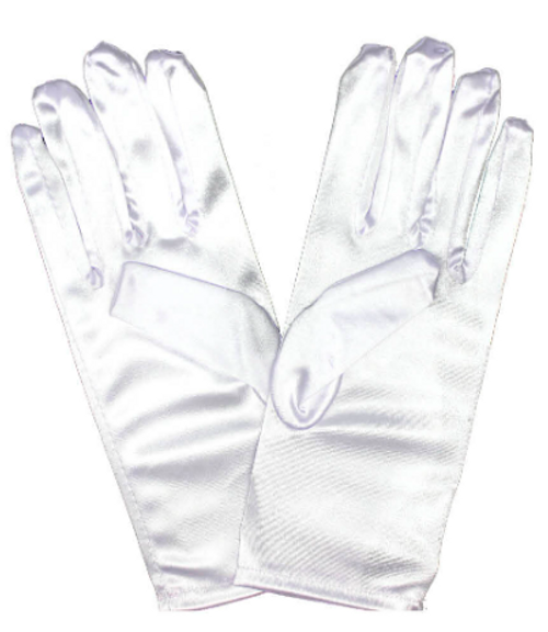 Satin Glove (Short) (White)