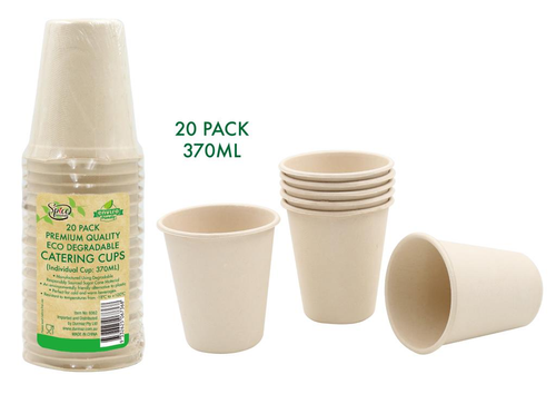 ECO Biodegradable Catering Cups 370ML-20PK