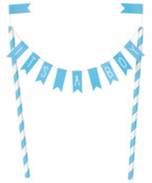 IT'S A BOY BUNTING CAKE TOPPER