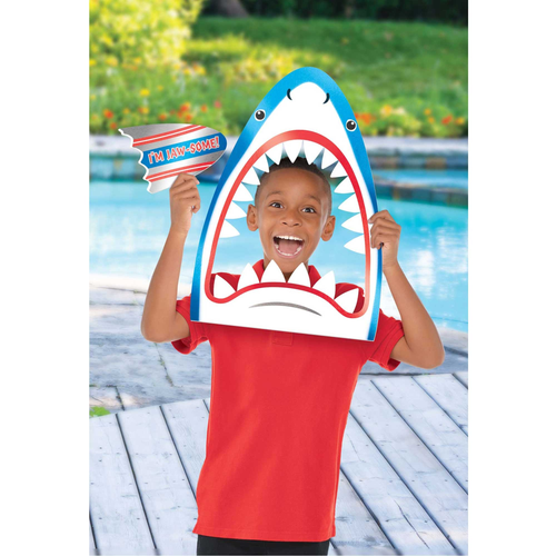 Summer Luau Shark Head Photo Prop & Cutout Foil Board