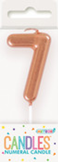 MINI ROSE GOLD NUMERAL CANDLE NO. 7