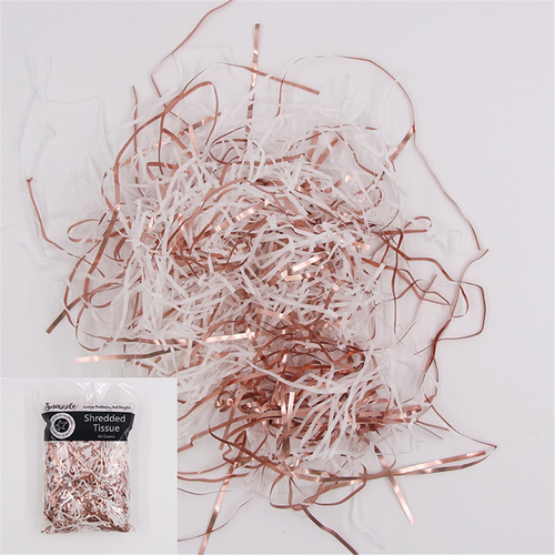 *40G WHITE/ROSE GOLD SHREDDED PAPER