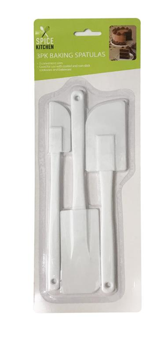 3PK Plastic Baking Spatulas