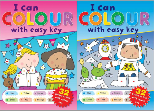 I Can Colour W/Easy Key-210MM x 295MM-32 Pages