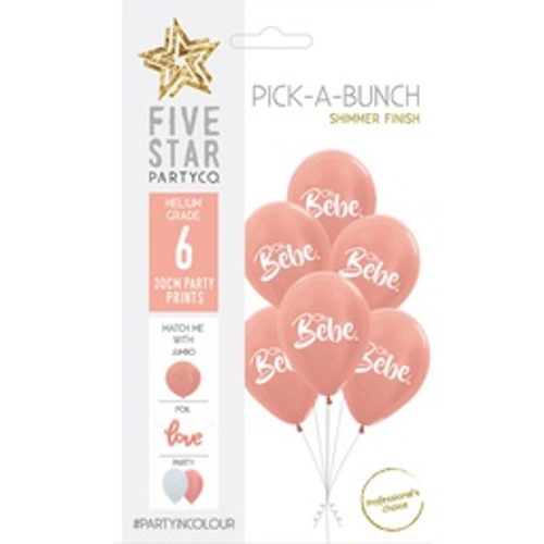 PICK-A-BUNCH Oh Bebe 30cm Rose Gold 6pk