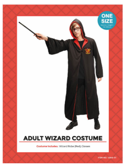 Adult Wizard Costume (red) Same as 12846