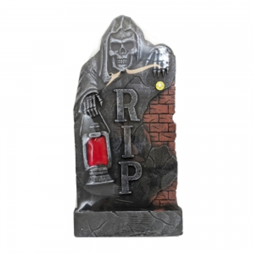 LIGHT UP TOMBSTONE W/ SKULL 912x430x40mm LIGHT UP TOMBSTONE W/ SKULL 912x430x40mm