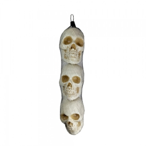 LINE OF 3 SKULLS IN BAG 9X12X40CM LINE OF 3 SKULLS IN BAG 9X12X40CM