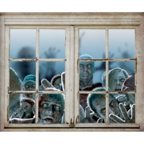 ASSTD WINDOW CLINGS W/ZOMBIES AND GHOSTS