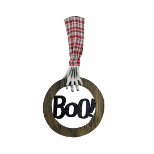 HALLOWEEN "BOO" SIGN W/ ARM HALLOWEEN "BOO" SIGN W/ ARM