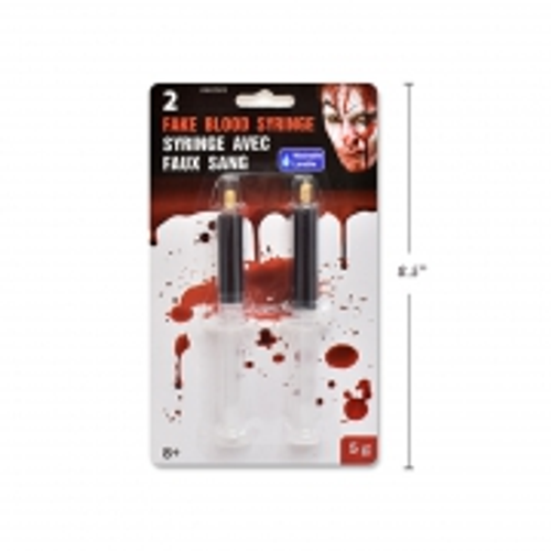 HWEEN FAKE BLOOD SYRINGE PK2 5G SYRINGE 13.33CM LONG HWEEN FAKE BLOOD SYRINGE PK2 5G SYRINGE 13.33CM LONG