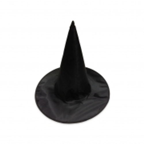 HWEEN WITCH HAT SATIN BLACK 37CM HWEEN WITCH HAT SATIN BLACK 37CM