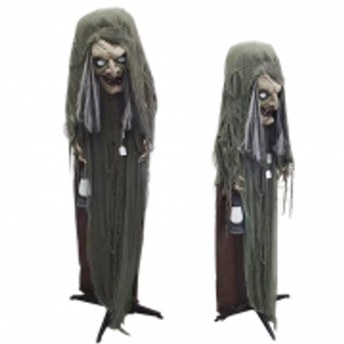 HWEEN LIFESIZE STANDING WITCH ANIMATED 183CM HWEEN LIFESIZE STANDING WITCH ANIMATED 183CM