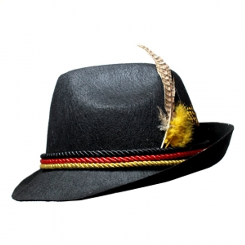 BLACK  OKTOBERFEST FEDORA W/ HEADER CARD