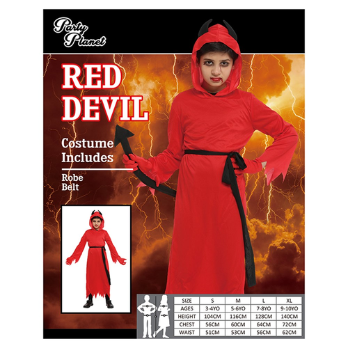 HORNED DEVIL BOY COSTUME-2A SIZES LRG AND XL