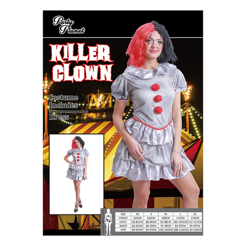 HALLOWEEN CLOWN COSTUME-2A SIZES MED AND LRG HALLOWEEN CLOWN COSTUME-2A SIZES MED AND LRG