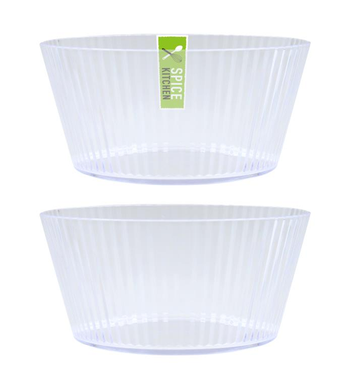 Plastic Retro Stripe Small Bowl-830ML