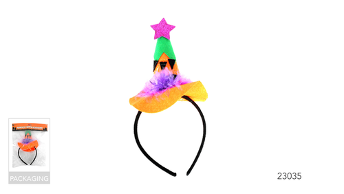 Pumpkin witch hat headband was 90079